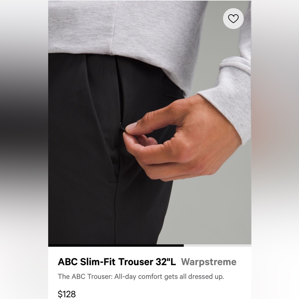 Lululemon Warpstreme ABC Slim-Fit Trouser 32”L - Picture 3 of 13